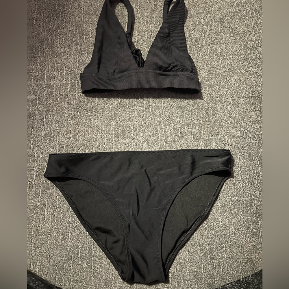 aerie black bikini size small